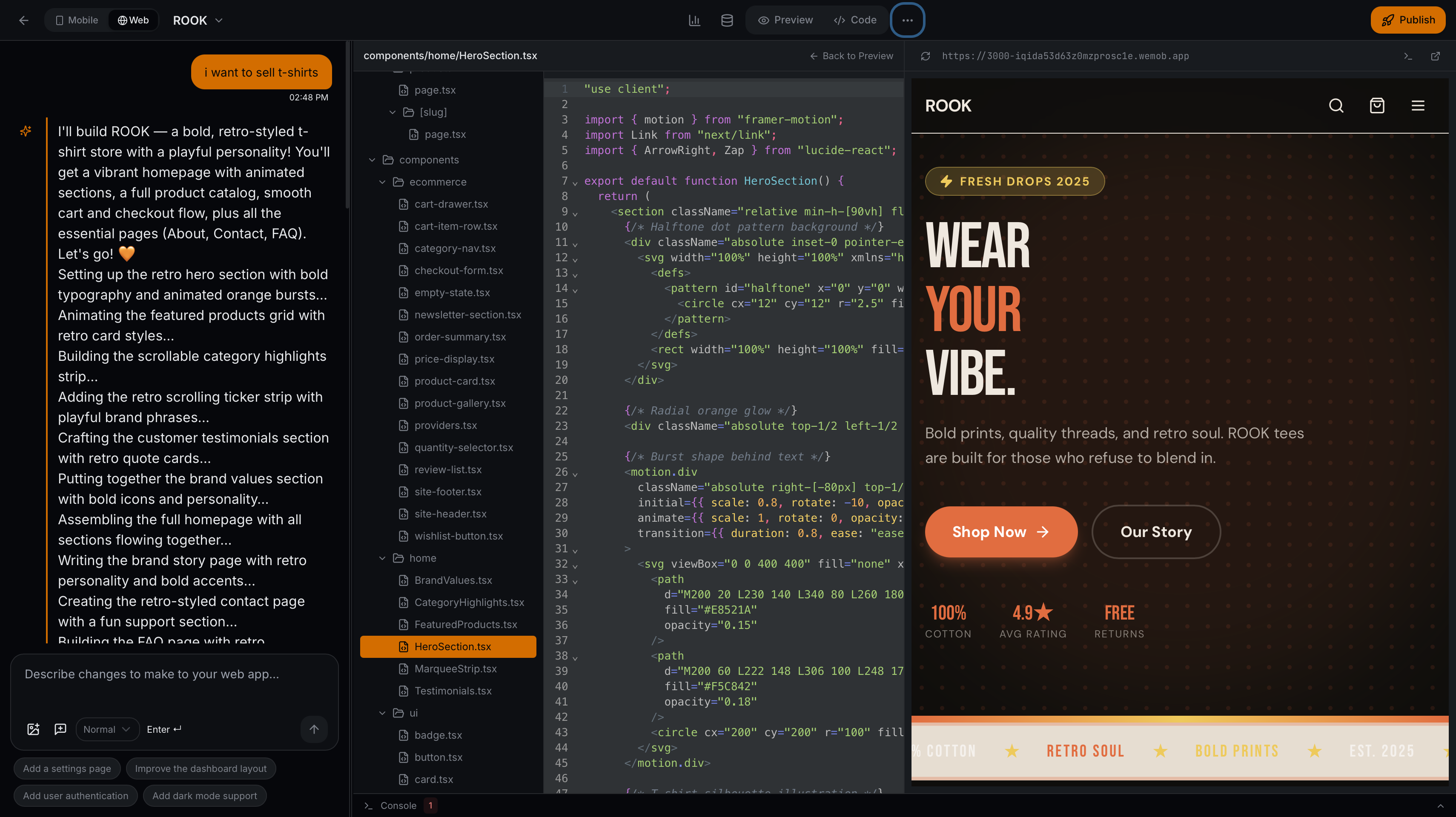 WeMob studio workspace